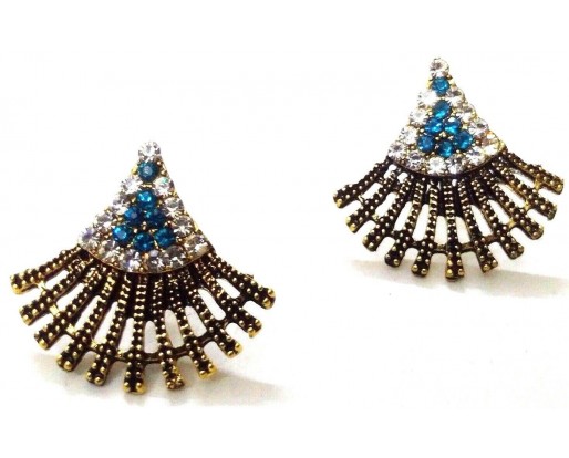 Golden Oxidized Earring Ethnic Imitation Jhumka Jhumki Jewelry Dangle Drop EA388